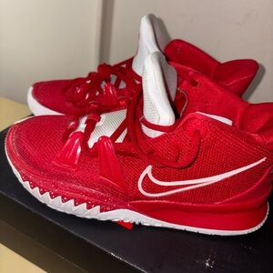 Nike Kids Red and White Sneakers